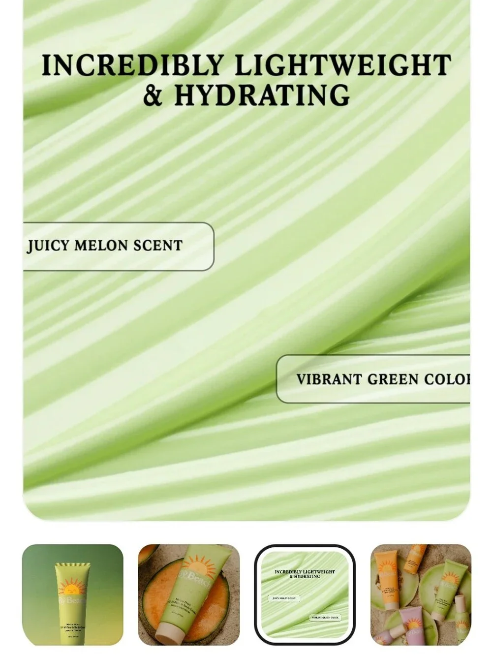 By Beach Melon Daze SPF 30 Face & Body Cream - Light Green
